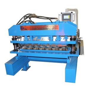 Wholesale Ppgi Glazed Tile Roll Forming Machine Hydraulic Press And Cutting from china suppliers
