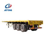20ft 40ft Container Transport Flat Bed Trailer 3 Axle Flatbed Semi Trailer