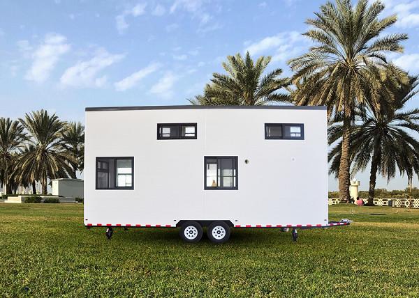 Modern Mobile House Prefab Light Gauge Steel Tiny House On Wheels With Trailer