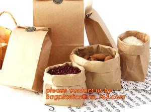 Wholesale 70g food grade brown kraft paper bag with customized logo printing, Pinch Bottom Paper Bag, Greaseproof Paper Bag with from china suppliers