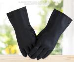 Acid And Alkali Resistant Industrial Gloves Black Rubber Gloves Thickened