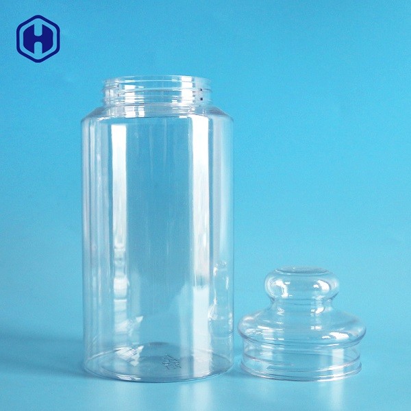 Transparent Leak Proof Plastic Jars 1180ML 40OZ With 211 EOE POE Lid