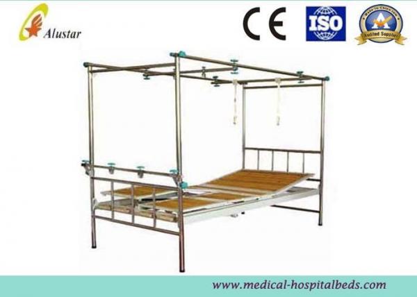 Quality Stainless Steel 3 Crank Double Arm Manual Hospital Orthopedic Adjustable Beds (ALS-TB02) for sale