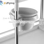 Mobile Plastic Steel Medical Trolley Cart Three Layer