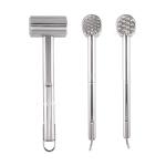 Stainless steel meat hammer double faced meat tenerizer for knock the beef steak