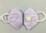 Light Purple Non Woven Flat Fold KN95 Dustproof Mask