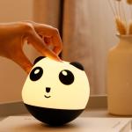 Creative Children's Soft Panda Night Light Eye Care Sleeping Bedroom Silicone