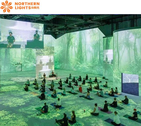 Yoga Studio Holographic Projection Digital Art 360 Immersive Projection