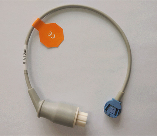 2.4M Grey Wire Spo2 Extension Cable Round 10 Pin to DB9 Connector