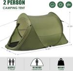 Lightweight Portable 2-Person Versatile Pop Up Camping Tents For Camping, Beach