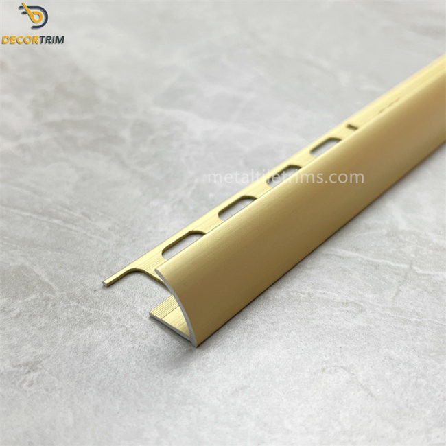 12.5mm×26mm×1.2mm Round Internal Corner Tile Trim Aluminium Tile Trim