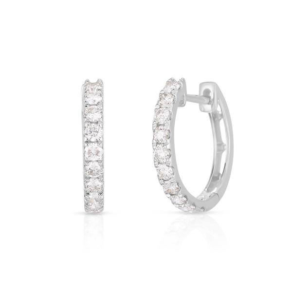 Jewelry Type EARRINGS 18K Gold Plated CZ Sleeper Hoop For Women's 925 Sterling Silver