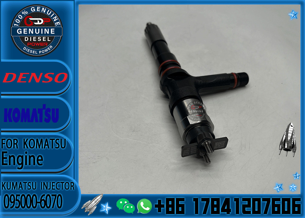 Diesel Common Rail Injector 095000-6070 For KOMATSU PC350-7 PC400-7 6251-11-3100