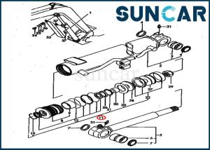 Wholesale PC40FR-1 PC40FR-2 Excavator Boom Service Kits YM172164-72300 Komatsu Cylinder Seal Repair Kit from china suppliers