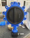 DN200 Ductile Cast Iron PTFE Seated Lug Butterfly Valve for General Temperature