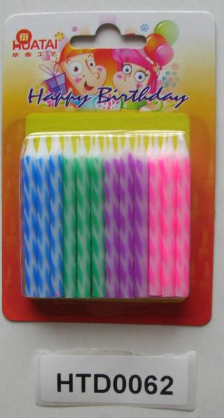Colorful Diamond Dot Birthday Candles No Drip Environmentally Friendly OEM