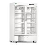 High Quality Double Glass Door Vaccine Storage Pharmacy Refrigerator With LED