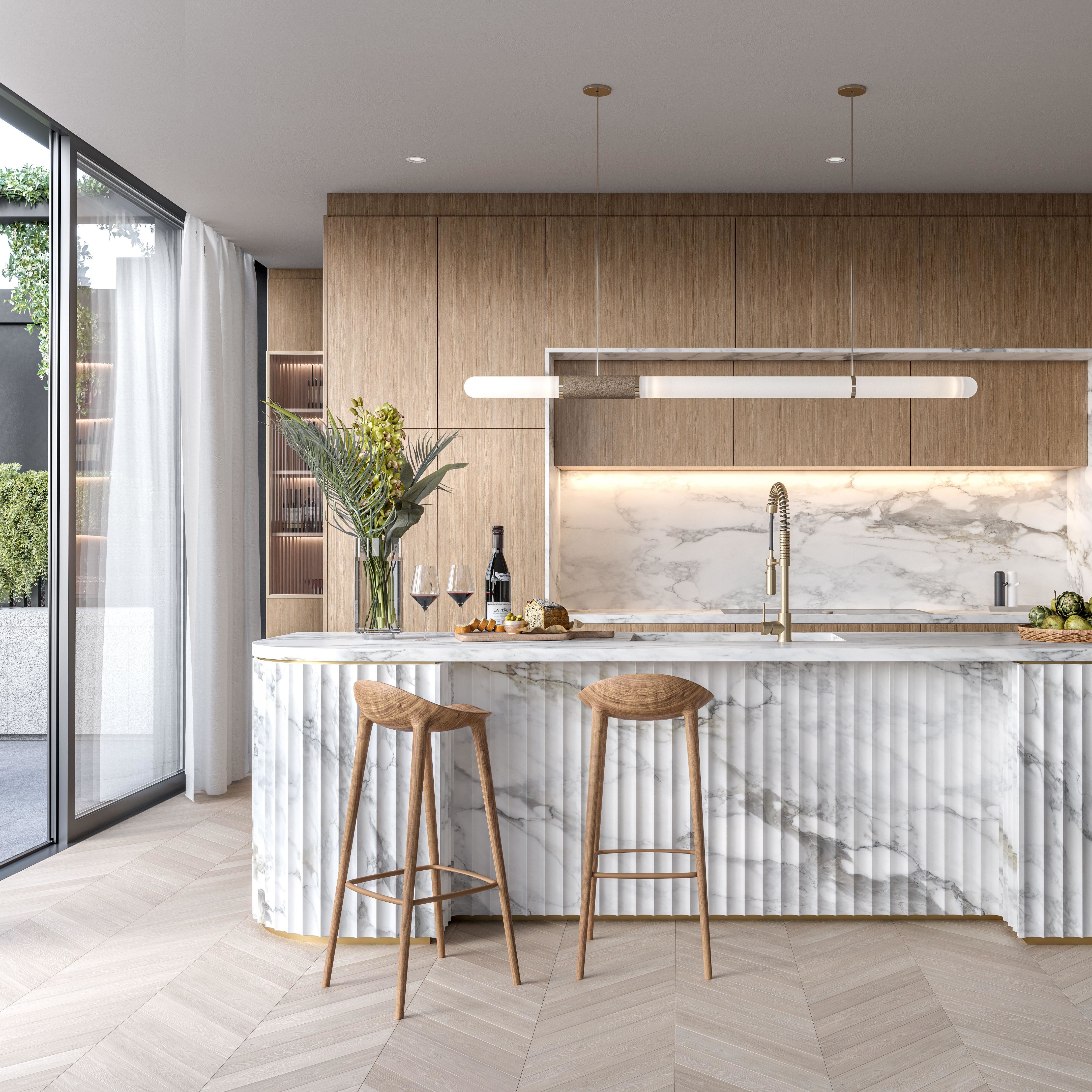Australia Project Cabinet Modular Machine to Make Pvc Solid Wood Kitchen Cabinets With Counter Top