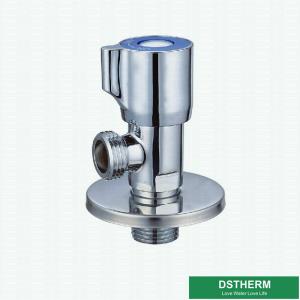 Wholesale Chromed Wall Mounted Toilet Water Stop Round Handle Quick Open Bathroom Cock Valve Brass Angle Valve from china suppliers
