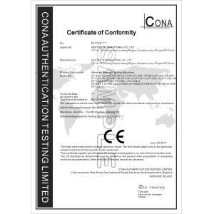 Gester International Co., Ltd Certifications