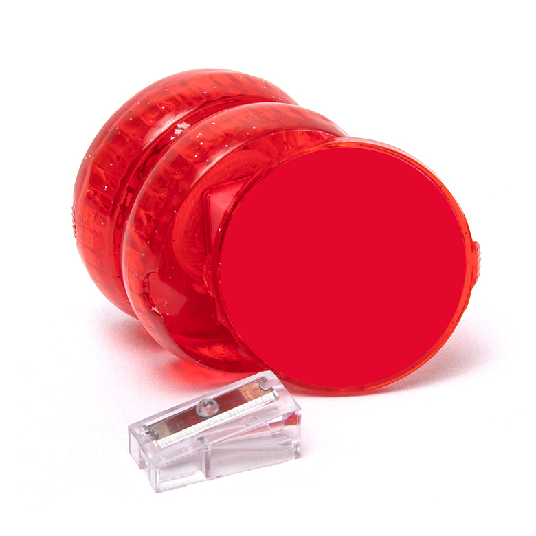 Innovative Red Novelty Kids Pencil Sharpener Yoyo Design