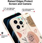 iPhone 12 Pro Max Silicone Case with Strap for Women Girls Cute Floral Flowers