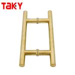 European Style Stainless Steel Tempered Glass Gold Pull Handle for Modern Door