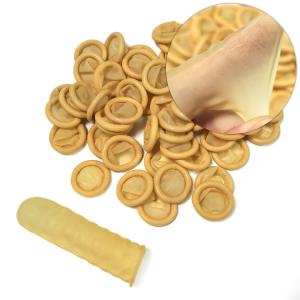 Wholesale High Transparency Disposable Latex Finger Cots Dust Free 1000pcs/Bag Yellow from china suppliers