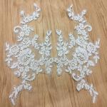 Ivory Venise Cord Lace Applique for Bridal Gown Wedding Dress decoration