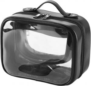 Wholesale Multifunctional Transparent Double Travel Cosmetic Bag Case Waterproof Open Storage from china suppliers