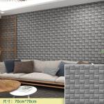 Soundproof PE Foam Brick Wallpaper 70x70 Wall Sticker 3D PE Foam