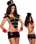 Naughty Toy Soldier Adult Halloween Costumes Tight Leather Cat Suit