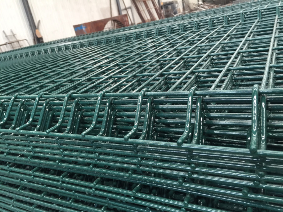 Customized Welded Mesh Security Fencing , Green Pvc Coated Welded Wire Mesh Fencing