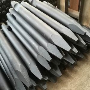 Wholesale Hydraulic Rock Hammer Concrete Stone Breaker Parts Tool Round Flat Wedge Moil Point Chisel For Excavator from china suppliers