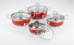 20cm 22cm Stainless Steel Cooking Pot Kitchen Cookware Set With Glass Lid