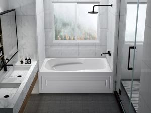 Wholesale PMMA Acrylic Skirt Bathtub White Without Drainer CUPC MG-DT1582 from china suppliers