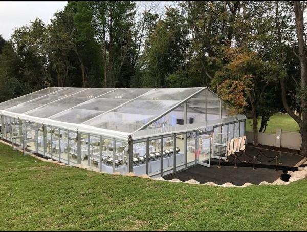 Transparent Roof Luxury Wedding Tent Aluminum Frame With 850g/M2 Roof PVC