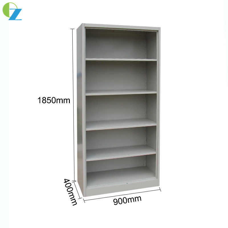 Knocked Down Structure Metal Open Bookshelf Steel Storage Cabinet