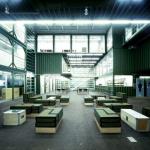 Metal Shipping Container Homes Glass Wool Insulation With Bolts Lock Glass Door