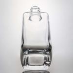 Elegant Square Glass Liquor Bottle 700ml 750ml for Whisky Vodka Gin Collar