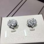 Piaget brand jewelry 18kt Piaget Rose earrings in 18K white gold set with 72