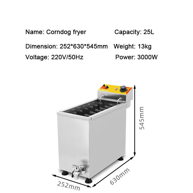 Anti Deformation Hot Dog Deep Fryer Korean Corn Dog Commercial Cheese 220V