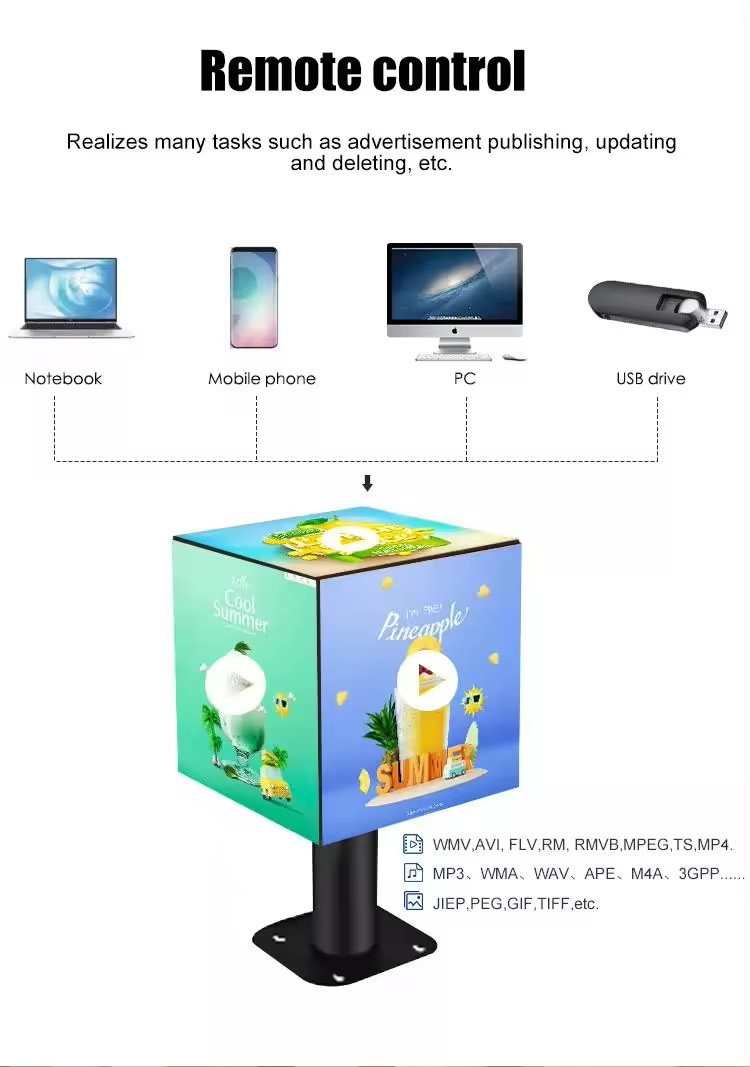 5 Sided P2.5 Outdoor Cube LED Display Screen Cube Video Wall For Exhibition Hall
