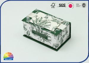 China Hinged Lid Flip Top Cover Floral Design Paper Gift Box For Friend on sale