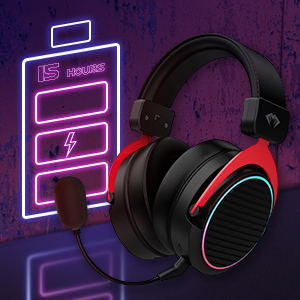 Volume Control 2.4G Wireless Gaming Headphones DJ Earphones 15 Hz-20KHz For PC