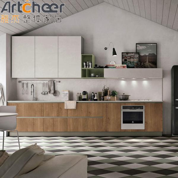 Customized Color Island Sink Base Cabinet with Modern PANEL Wood Style Kitchen
