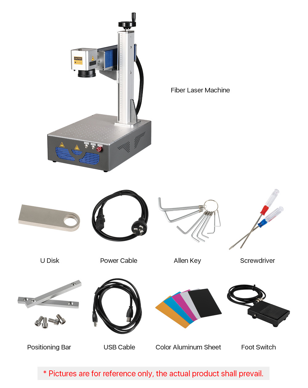 Portable Laser Fiber Marking Mahine For Metal Mark Number Picture Mark