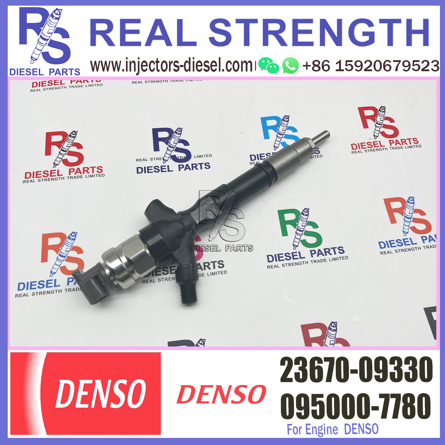 Diesel Common Rail Fuel Injector 23670-09330 For Toyota Hilux 1KD-FTV 3.0 095000-7780