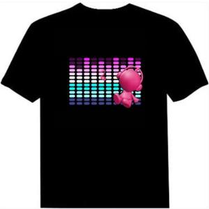 Flashing Glowing Sound Activated LED T Shirt 2xAAA