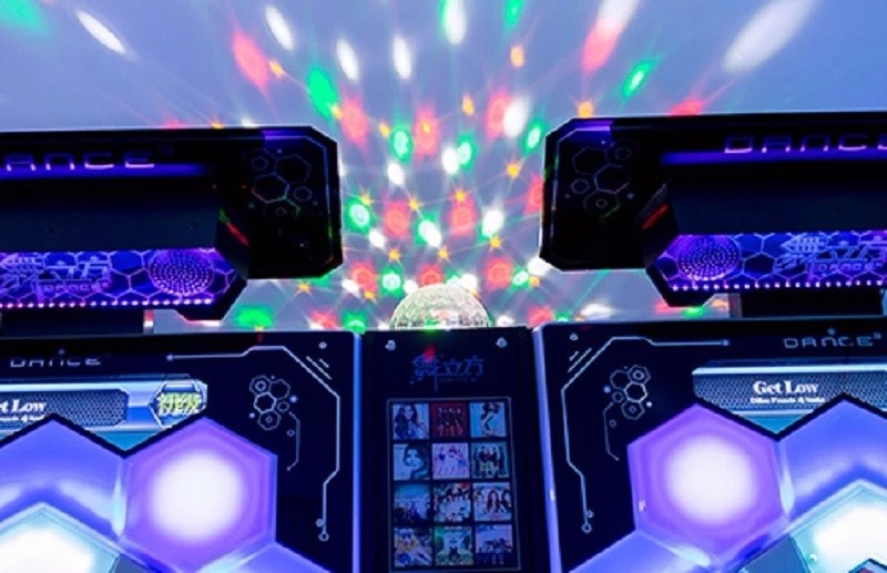 Arcade Video Dance Cube Coin Operated Music Machine For 1-2 Players